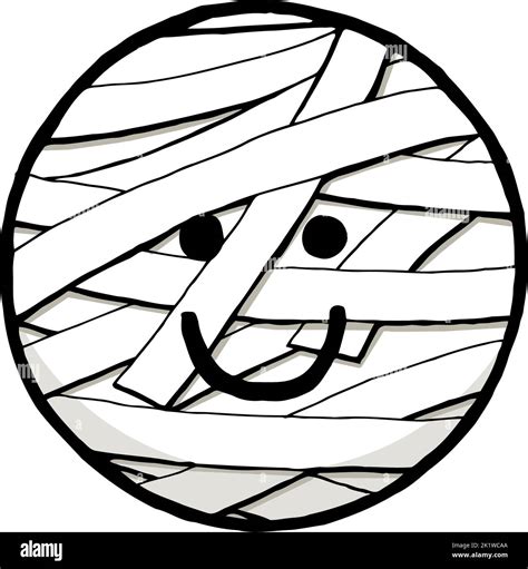 smiley face halloween mummy stock vector image art alamy