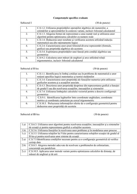 AcademiaABC Evaluare inițială Matematică Clasa a X a