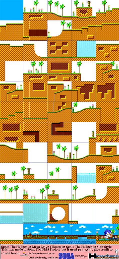 S1md Green Hill Zone Tilesets In S1mdms Style By Hidrogeniuns On Deviantart