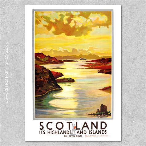 Br Scotland Poster Vintage Railway Posters Retro Print Shop