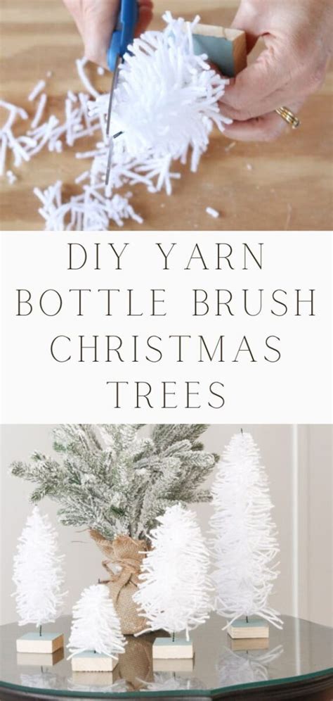 Easy Yarn Diy Bottle Brush Tree Life On Summerhill