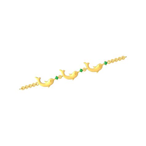 Spe Gold Beautiful Women Fish Bracelet Gold Poonamallee