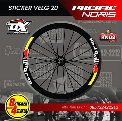 Jual Stiker Velg Sepeda Lipat Ukuran 20 Sticker RIM PACIFIC NORIS