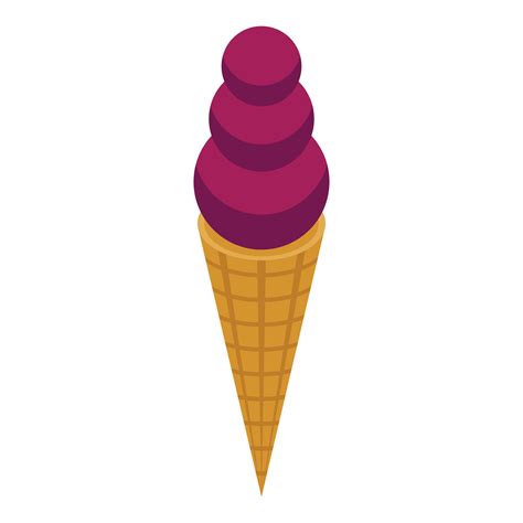 Mangosteen Ice Cream Icon Isometric Style 15848298 Vector Art At Vecteezy