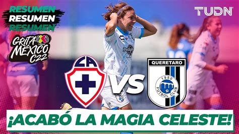 Resumen y goles Cruz Azul Vs Querétaro Grita México Femenil C22 J2