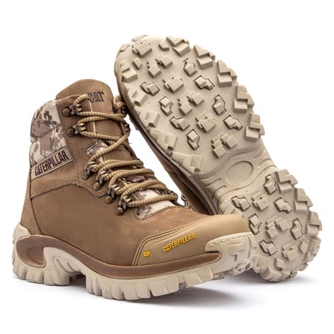 Bota Coturno Caterpillar Masculina Couro Legitimo Palmilha Gel Promo O