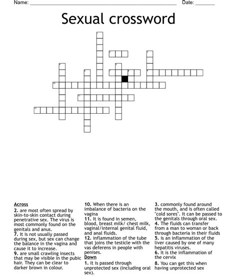 Sexual Crossword Wordmint