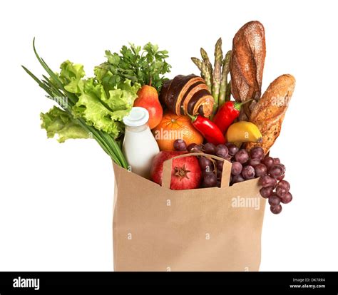 Una Bolsa De Supermercado Llena De Frutas Y Verduras Saludables