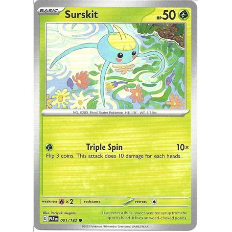 Pokemon Trading Card Game Surskit Common Card Sv Paradox