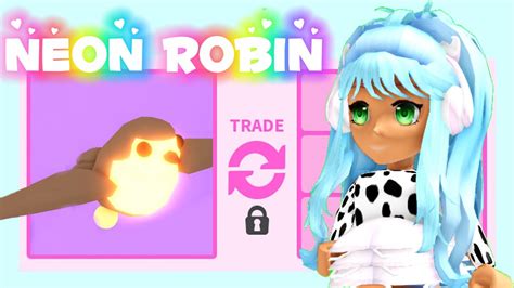 Making Trading Neon Robin In Adopt Me Youtube