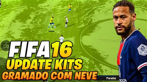 SAIU NOVO FIFA 16 MOBILE OFFLINE UPDATE NEW FACE HAIR E GRAMADO