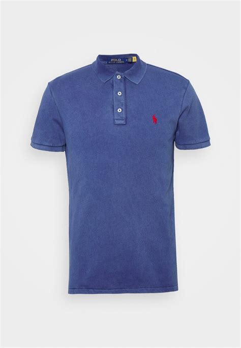 Polo Ralph Lauren Custom Slim Fit Spa Terry Polo Shirt Polo Light Navy Bleu Marine Zalando Be