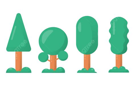 Conjunto De Rbol Vector Png Rbol Naturaleza Verde Png Y Vector