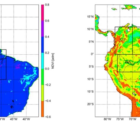 Long Term Mean Maps Of A Normalized Difference Vegetation Index