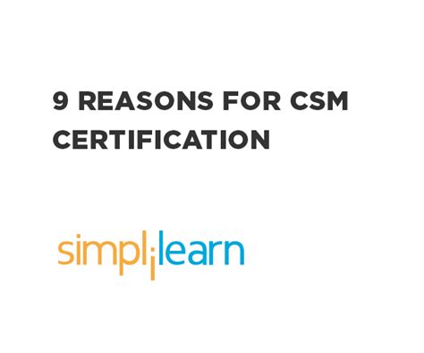 9 Reasons To Consider A CSM Certification Simplilearn Siddam