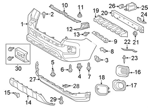 Diagram FRONT BUMPER BUMPER COMPONENTS For Your Toyota Tacoma