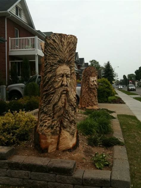 Spirit Face Chainsaw Carving By Paul Frenette Chainsaw Carvings Wood