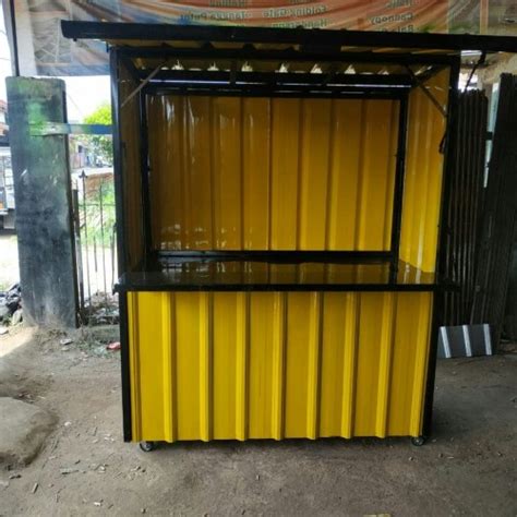 Jual Gerobak Booth Kontainer Roda Rombong Putih Kab Sukabumi