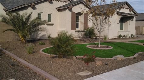 Arizona Front Yard Landscape Design Traditional Garden Phoenix