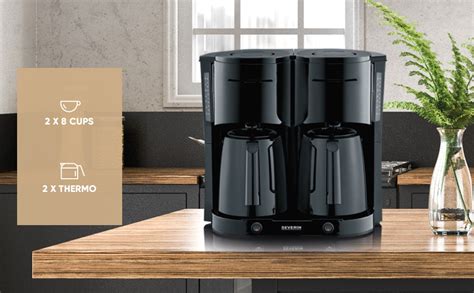 Amazon De SEVERIN Duo Filterkaffeemaschine Mit Thermokanne