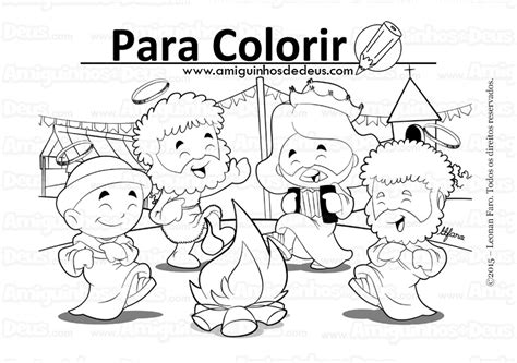 Festa Junina Desenho Para Colorir Amiguinhos De Deus