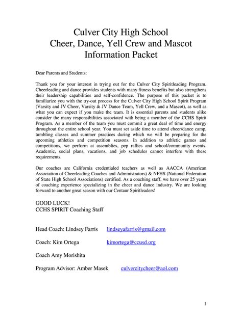 Fillable Online El Dorado High School Culver City Middle School Fax