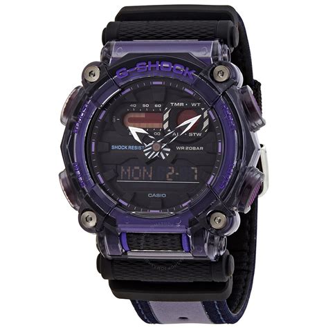 Casio G Shock Alarm World Time Quartz Analog Digital Black Dial Men S