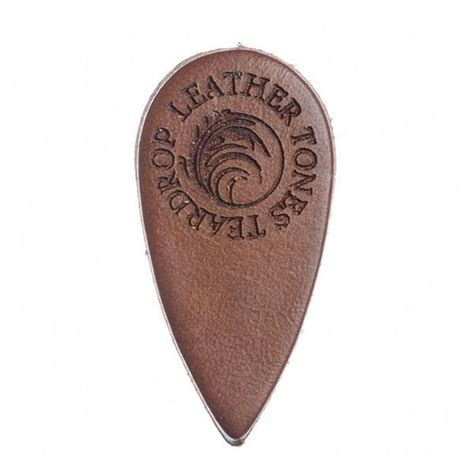 Leather Tones Teardrop Whiskey Leather Pick 1 X Ukulele Pick Timber