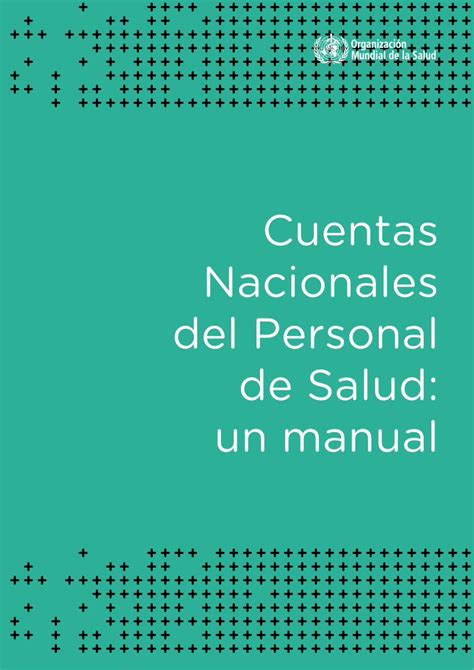 PDF Cuentas Nacionales Del Personal De Salud Un Manual 2020 1 16