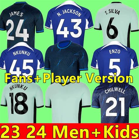 2023 2024 Nkunku Jackson CFC Soccer Jerseys Disasi 22 23 24 Enzo