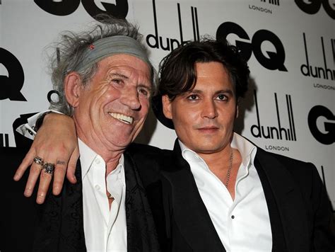 Johnny Depp Gq Awards Patti Hansen Ron Woods Charlie Watts Gq Men