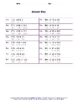 Percentages Worksheets – TheWorksheets.CoM – TheWorksheets.com