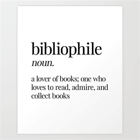 Bibliophile Definition Art Print by Liv B | Society6