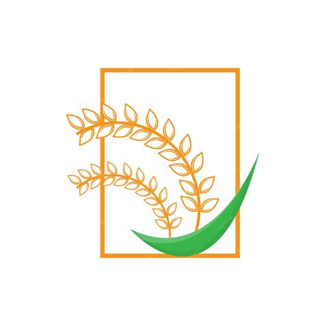 Premium Vector Rice Logo Farm Wheat Logo Design Vector Wheat Rice