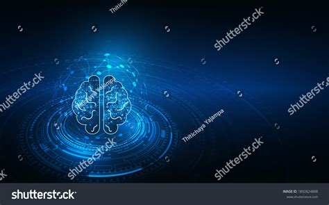 Technology Artificial Intelligence Ai Brain Animation Stock Vector