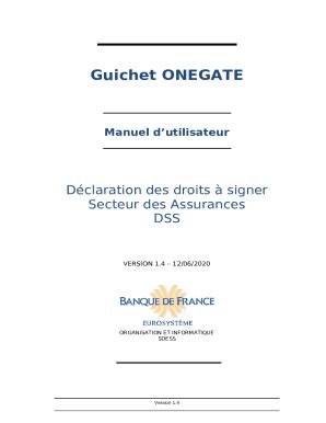 Guichet ONEGATE ACPR Banque De France Doc Template PdfFiller