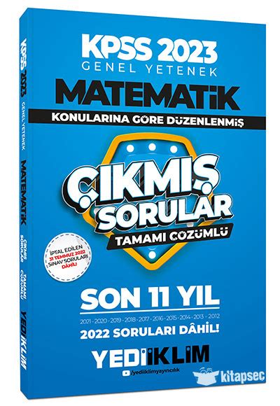 2023 KPSS Genel Yetenek Matematik Konularına Göre Tamamı Çözümlü Son 11