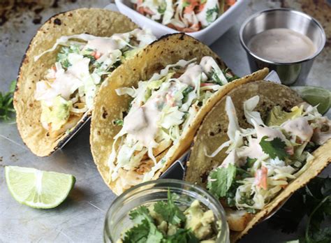 Easy Fish Taco Chipotle Sauce One Bite Fish Tacos With Creamy