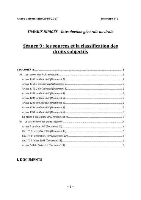 S Ance Travaux Dirig S Introduction G N Rale Au Droit S Ance