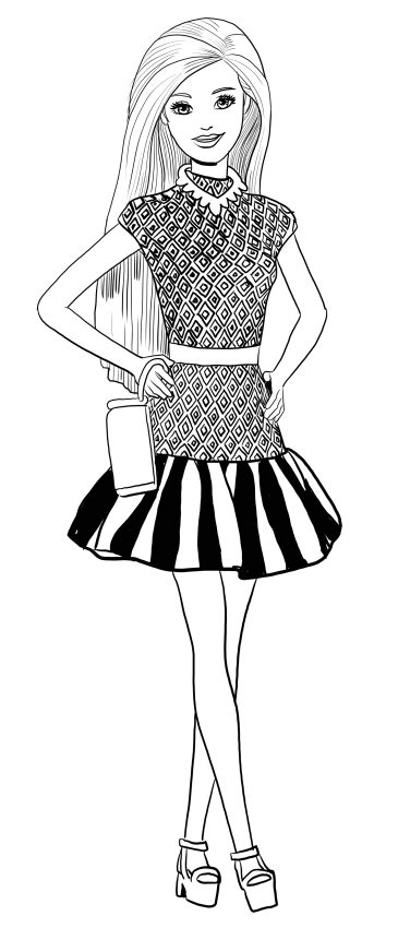 Coloriage De Barbie Fashionista