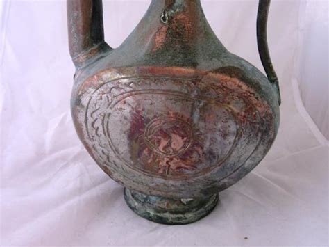 Antique Water Jug Pot Oriental Arabic Islamic Middle East Copper Pitcher Water Jug Antiques