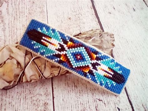 Native American Style Beadwork Barrette Beaded Barrette Native