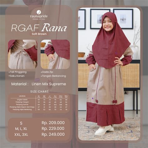 Jual Sarimbit Rauna 2024 RANA SOFT BROWN Gamis Dan Koko Sarimbit