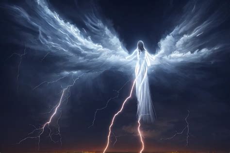 An Angel With The Appearance Of Lightning Streaking Midjourney