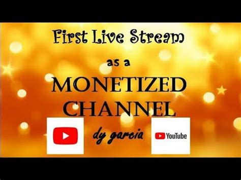 First Livestream As Monetized Channel Youtube