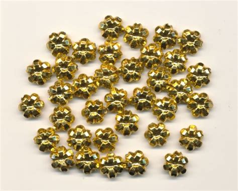 Wachsperlen Blüten gold 11x4mm Bastelshop Farbklecks