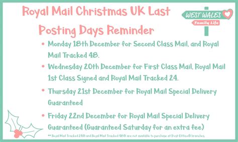Royal Mail Last Christmas Posting Dates 2024 Dates - Audre Doralynne