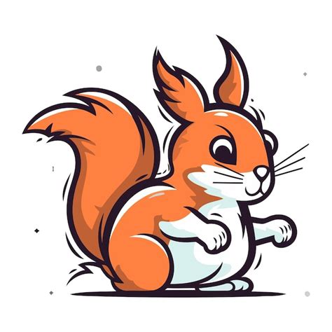 Premium Vector Squirrel Cartoon Mascot Vector Illustration Of A Cute