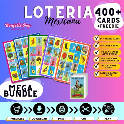 Digital Printable Mexican Loteria Game MEGA BUNDLE PDF Classic