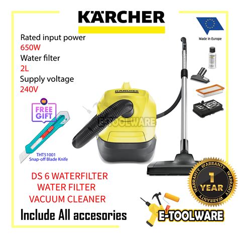 Karcher DS 6 Mediclean Water Base Vacuum Cleaner Waterfilter 650W 2L